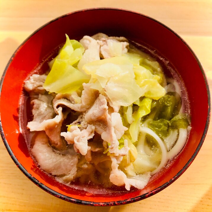 鴨の油とダシを使った豚肉とキャベツの煮込みうどん レシピ 作り方 By りゆうの最北投資ブログ運営中 楽天レシピ